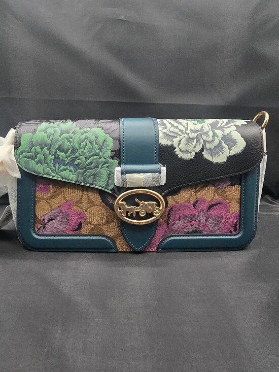 Coach Handbags - Coach Georgie Shoulder Bag in Signature Canvas with Kaffe Fasse Print 6020